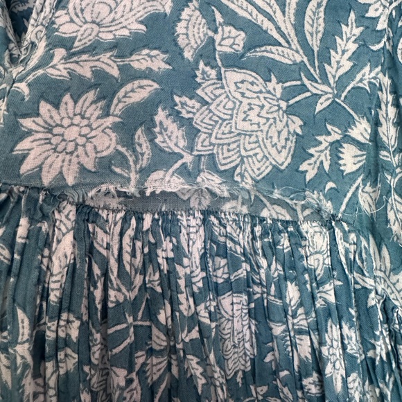 Daughters of India Kyra Mini Dress ~ Ocean Blue Size Large - Picture 6 of 7